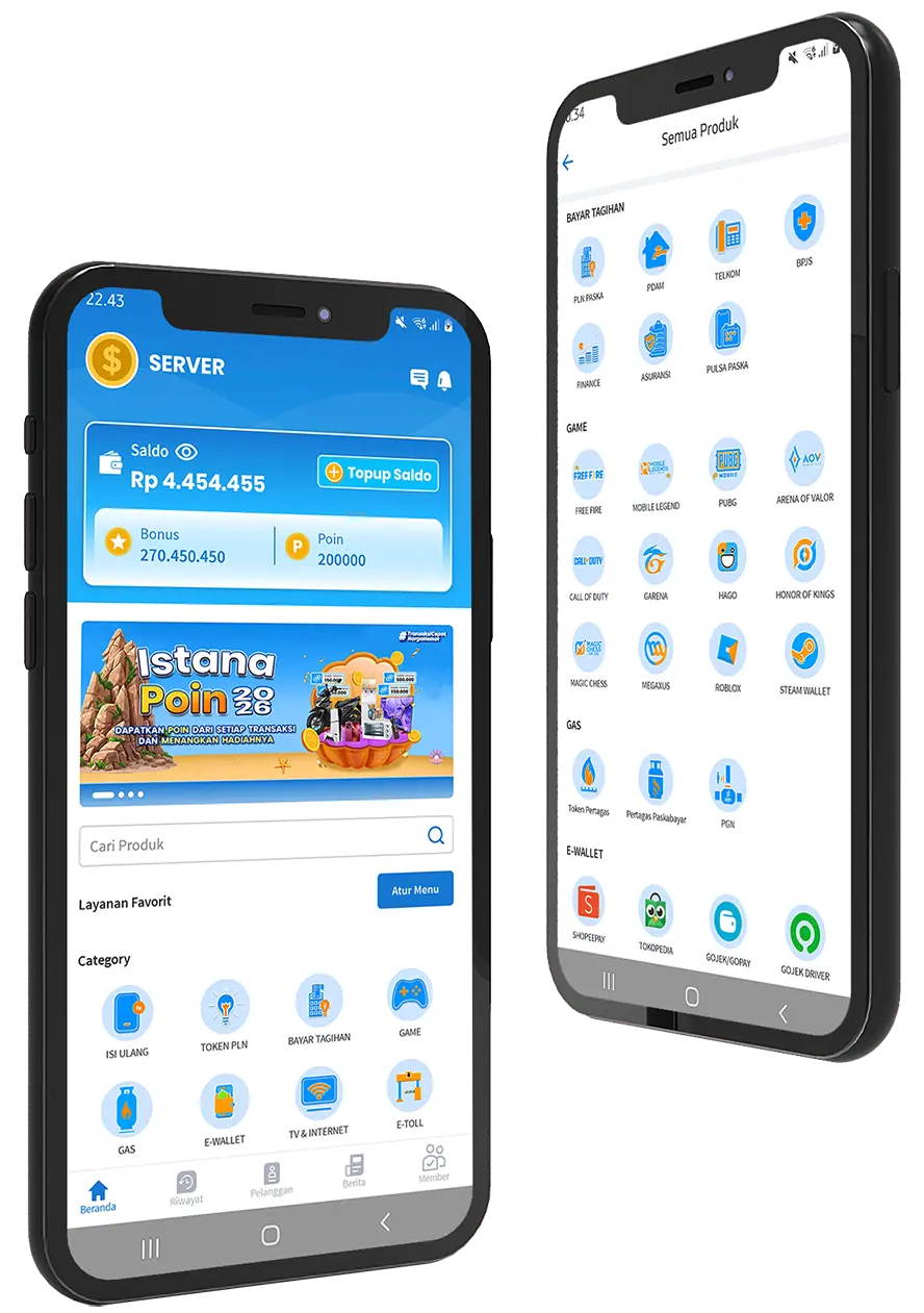 Aplikasi Istana Reload untuk transaksi pulsa, paket data dan PPOB